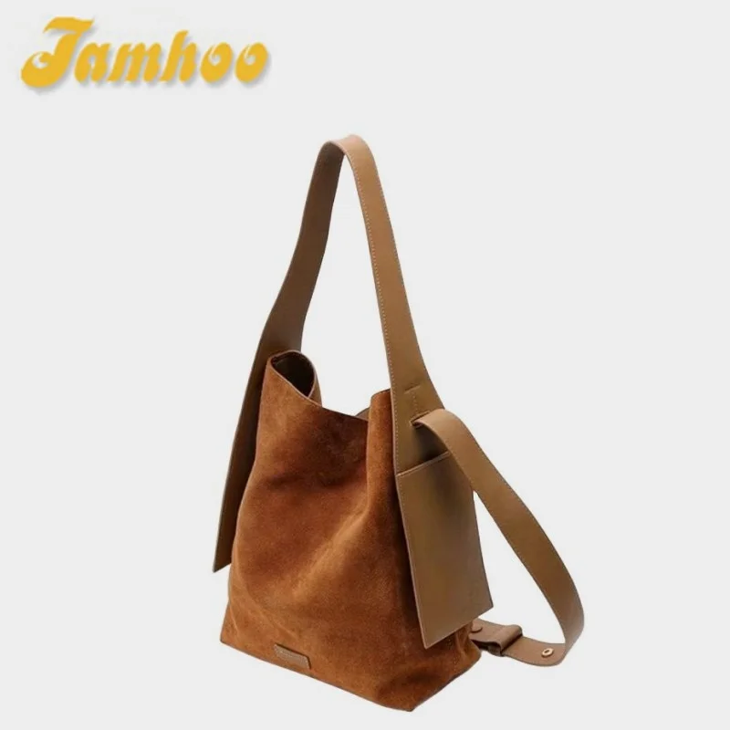 Jamhoo Original 100% Bucket Bag Light Luxury Women\'s Shoulder Bag Personality Design Large Capacity Portable Tote Bag