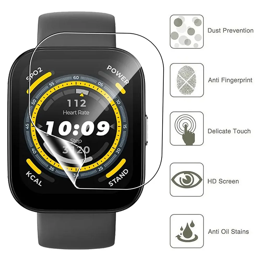 3Pcs/Pack Hydrogel Protective Film For Huami Amazfit Bip 5 Soft Clear Screen Protector Film for Amazfit Bip 6