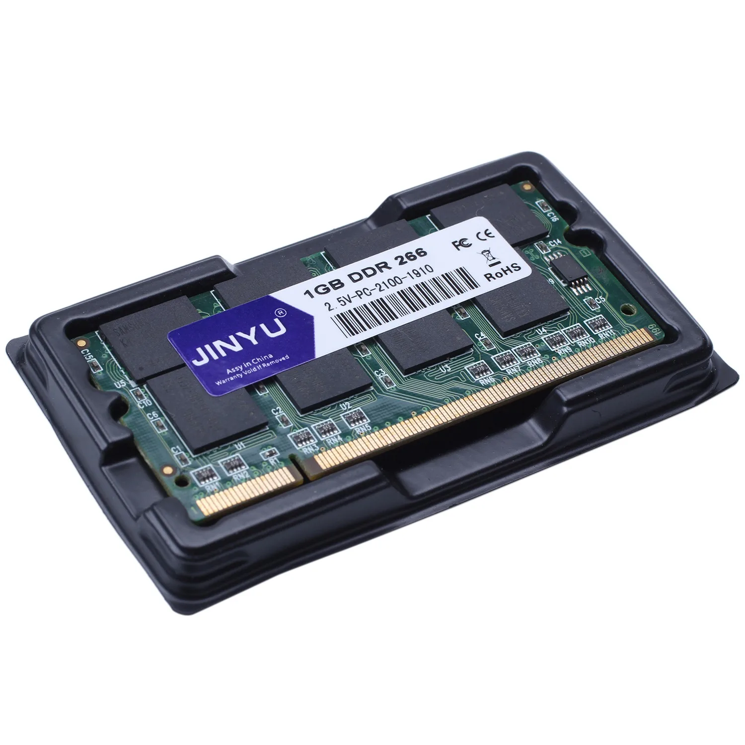 Eficiente Memoria Ram Jinyu Ddr 1G 266Mhz 2.5V 200Pin para computadora portátil (266Mhz)