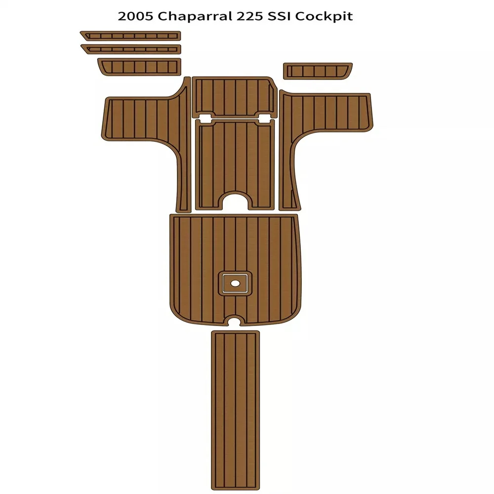 

2005 CHAPARRAL 225 SSi cockpit Pads 1/4" 6mm EVA Teak floor SeaDek MarineMat Gatorstep Style Self Adhesive