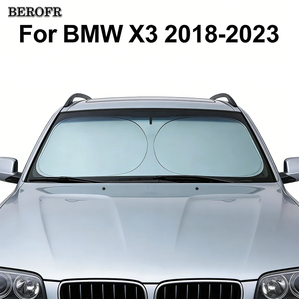 Car Windshield Sunshade Foldable Space-Saver Sun shade Anti-UV Effective Sun Protection Auto Accessories For BMW X3 2018-2023