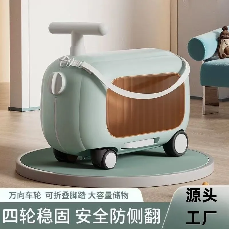Luggage Children Can Mount Lazy Boys and Girls Baby Scooter Storage Storage Suitcase
