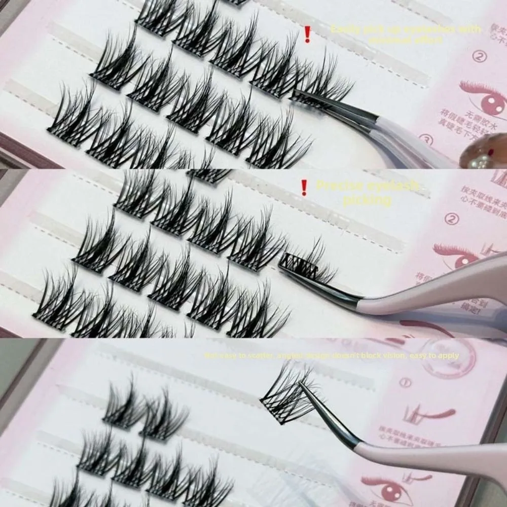 Hot Straight Tweezers Stainless Steel Purple Lashes Applicator Curved Eye Makeup Tools Eyelash Extension