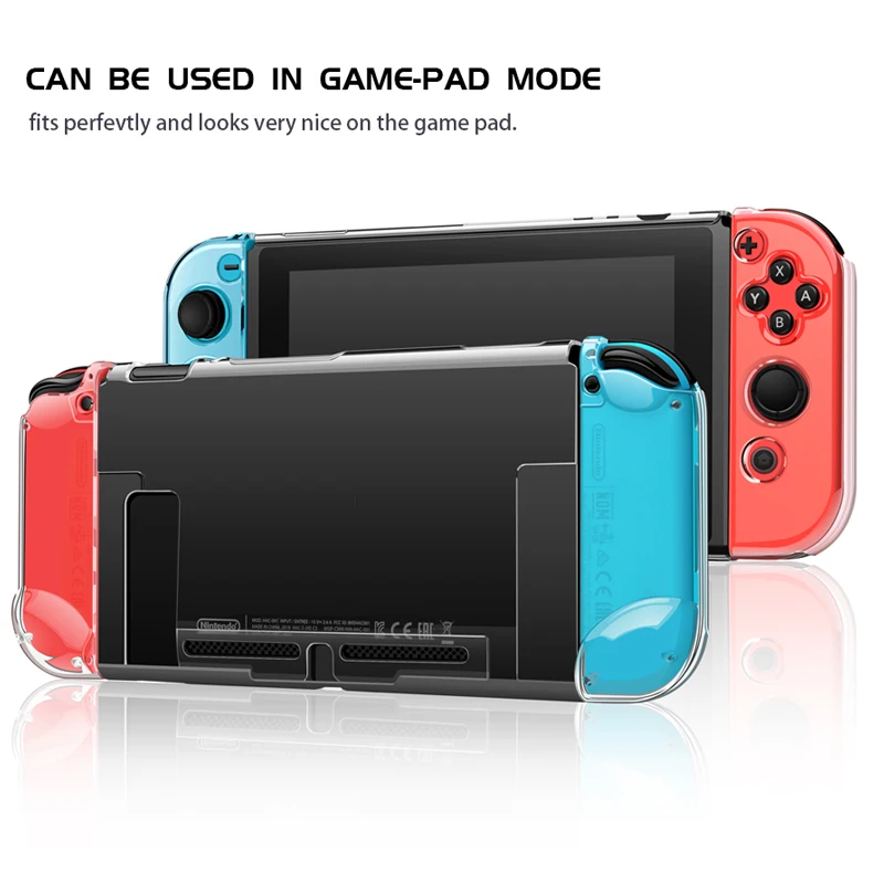 Case For Nintend Switch Slim Back Hard Crystal Split Protective Cover Case Shell Skin, Fit for Nintendo Original Dock Station