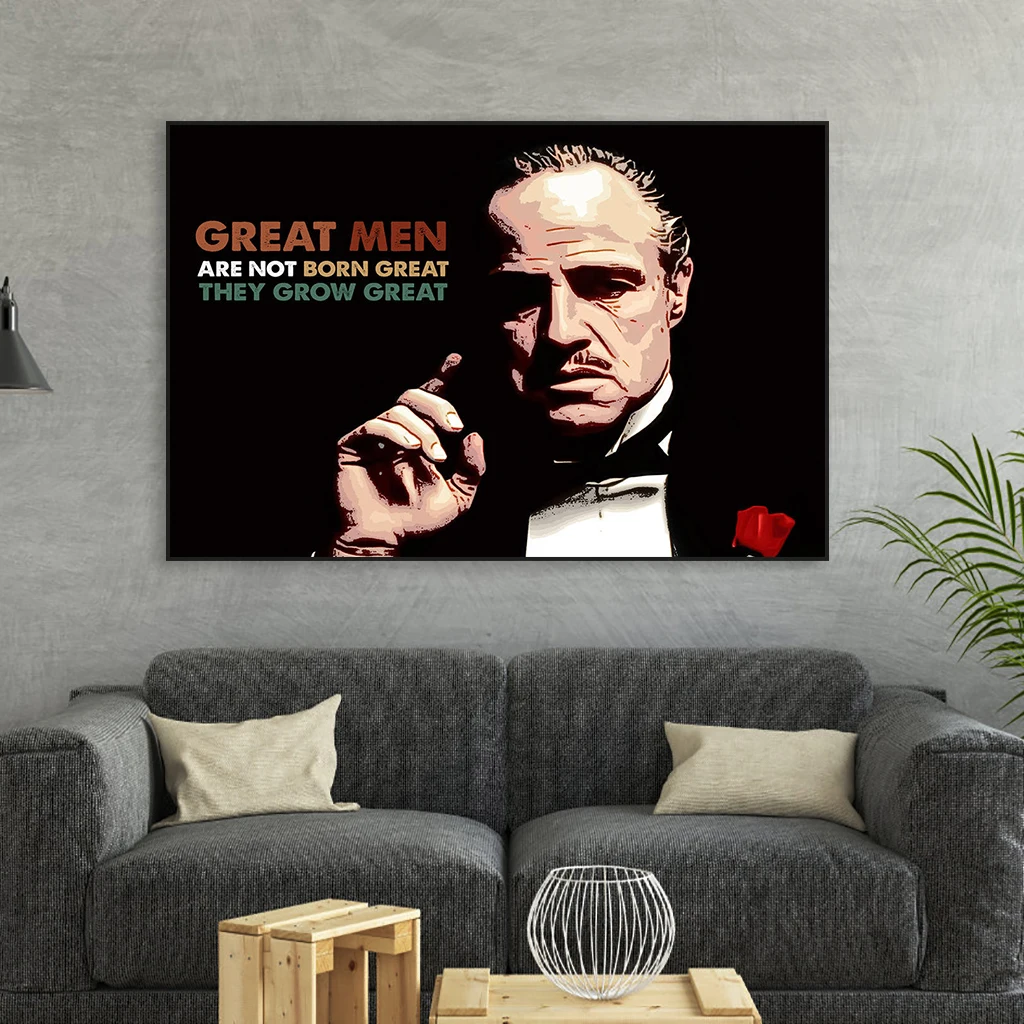 

Retro Movie Poster Classical Godfather Quote Canvas Painting Modern Art Print Wall Art Motivational Canvas Painting Decoration