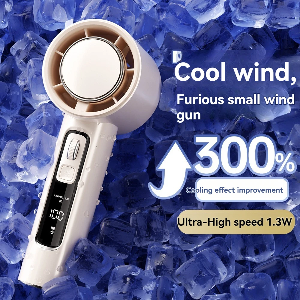 3000mAh Small Electric Desktop FanPortable Turbo Handheld Fan Mini USB Charging 100 Speed for Personal Cooling  Outdoor handhel