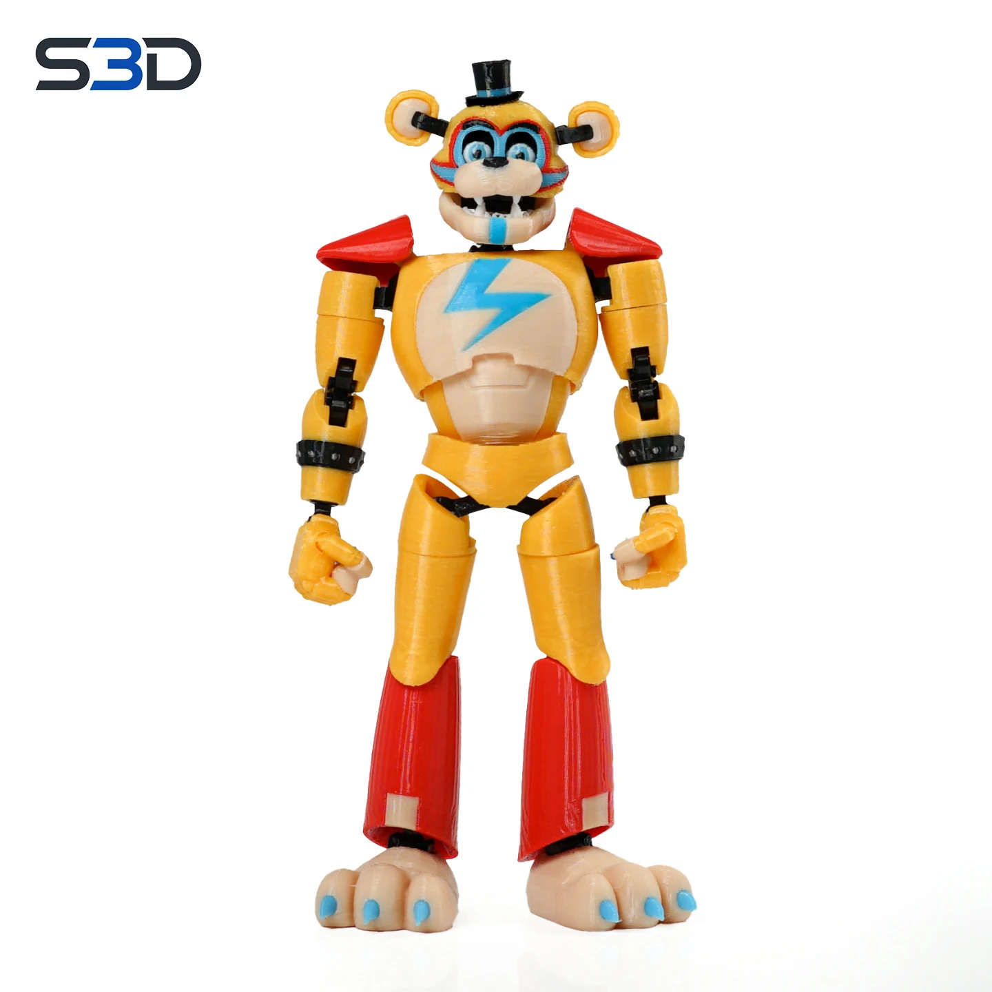 New Hot Super 3D 3D Printed Five Nights At Freddy's FNAF Glamrock Freddy Glamrock Mangle Funtime Freddy T13 Action Figure Toys