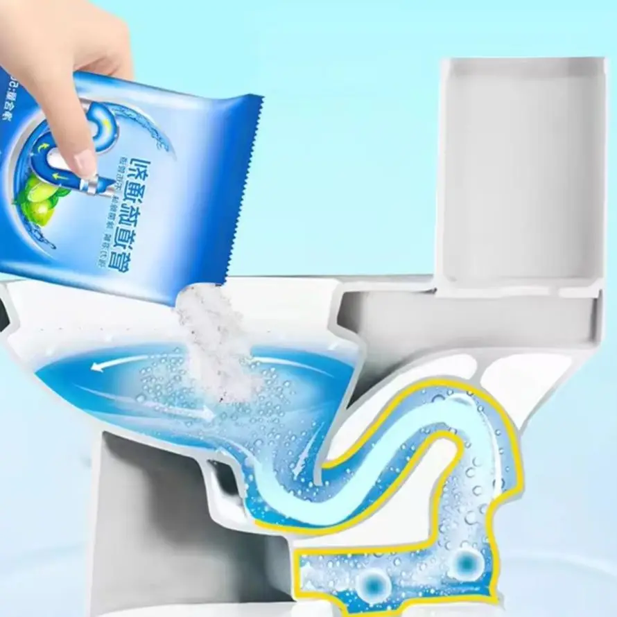 10-teiliges 3-in-1-Pipeline-Baggermittel, starkes WC-Kanal-Küchenrohrreiniger, löst desodoriert, ohne die Rohrleitung zu beschädigen