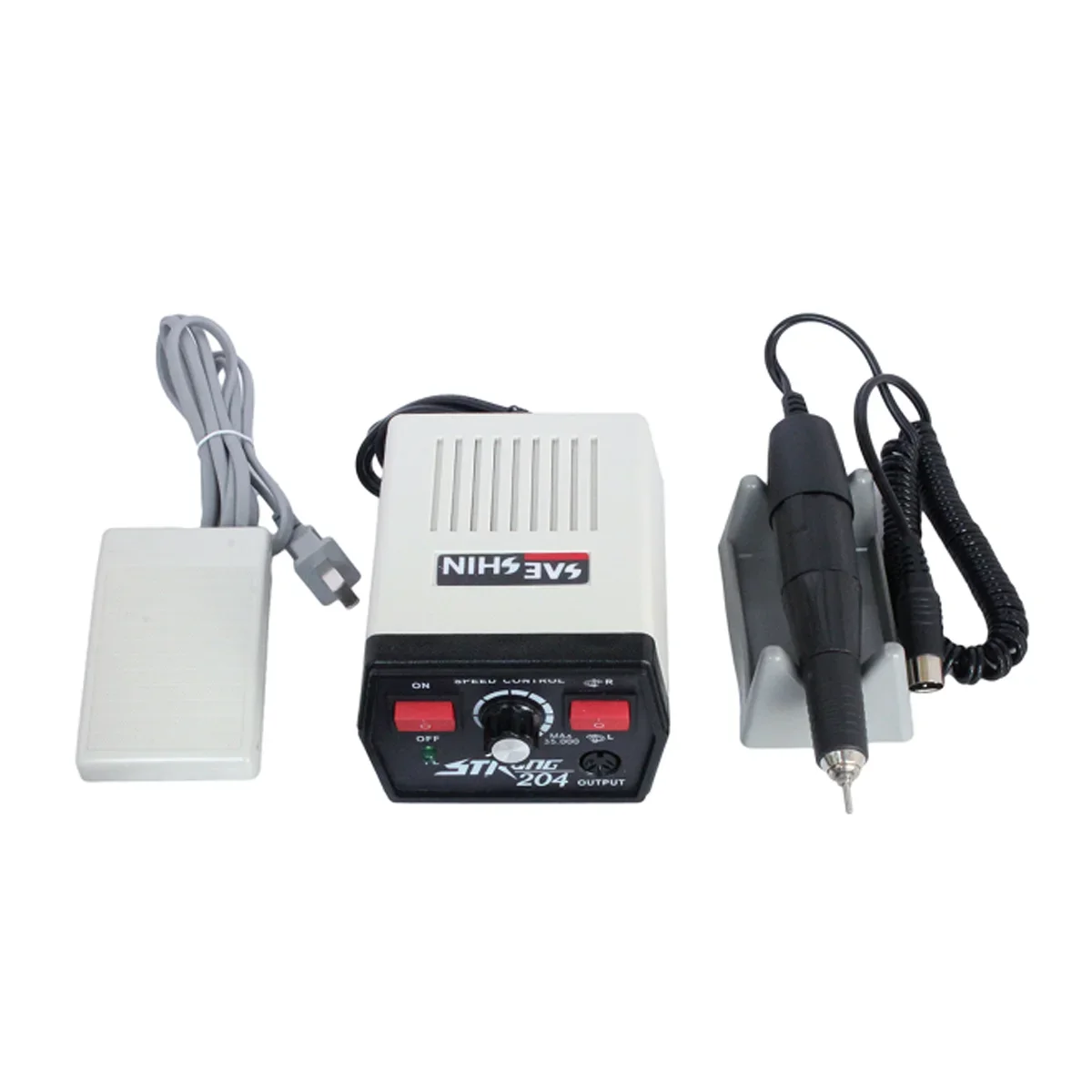 Mini furadeira elétrica para unhas, forte 204, micro motor 102, peça de mão, 110 v, máquina para laboratório, den tal funciona