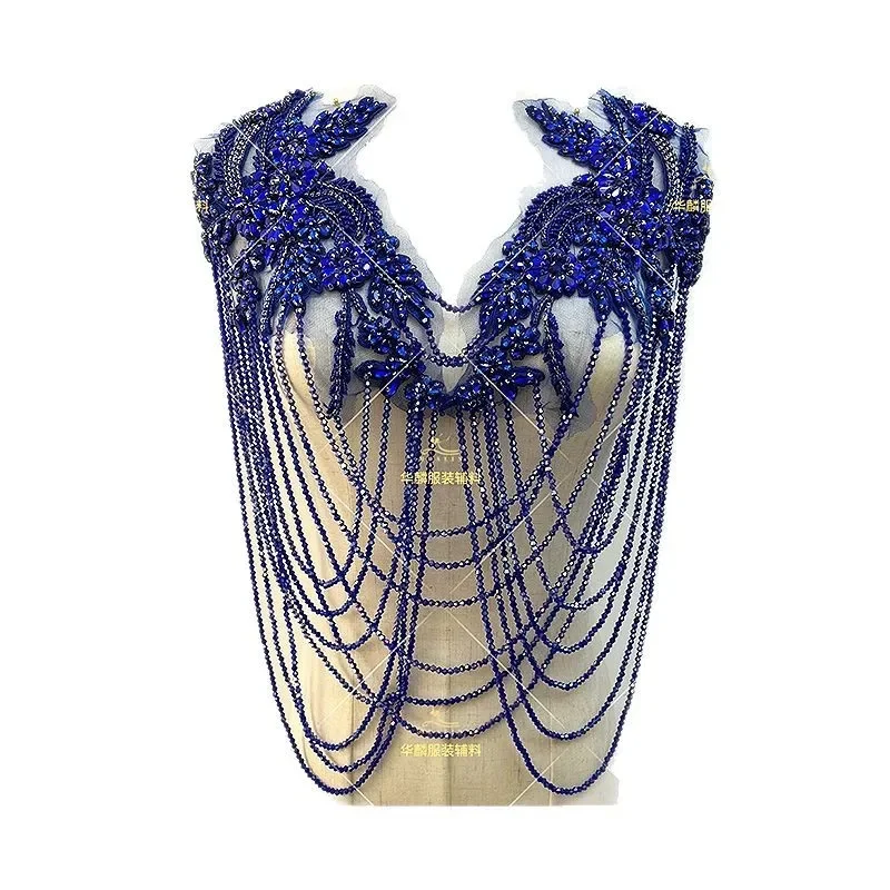 اليدوية الدانتيل شرابة حبة لاصق الزهور 28 ألوان فستان الزفاف ثوب مسائي تظهر زي الكتف اكسسوارات الديكور #4