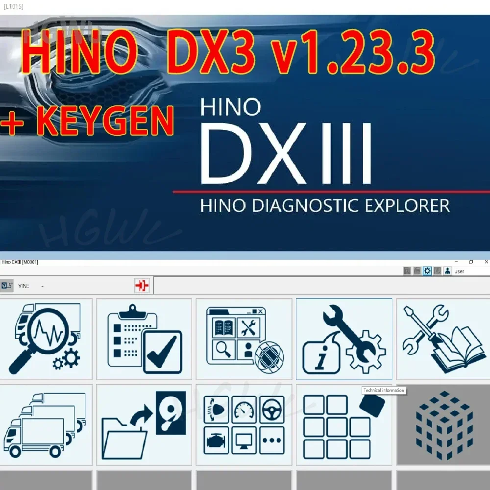 

2023 Lastest Hino DX3 v1.23.3 Diagnostic EXplorer 3 + KEYGEN Diagnostic Software Truck Repair Tool