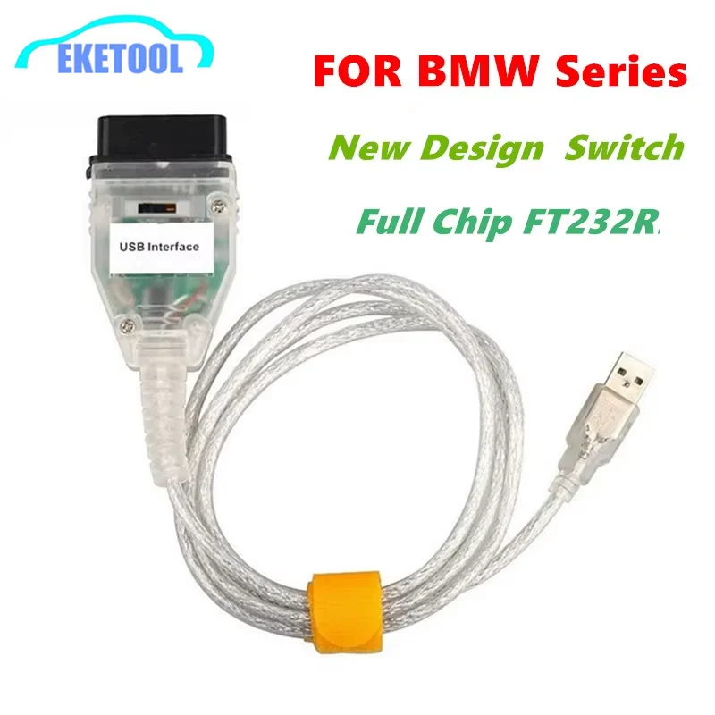 Full Chips FTDI FT232 For BMW INPA K+DCAN K+CAN K-Line Switch FTDI OBDII Diagnostic Interface For BMW Ediabas Scanner