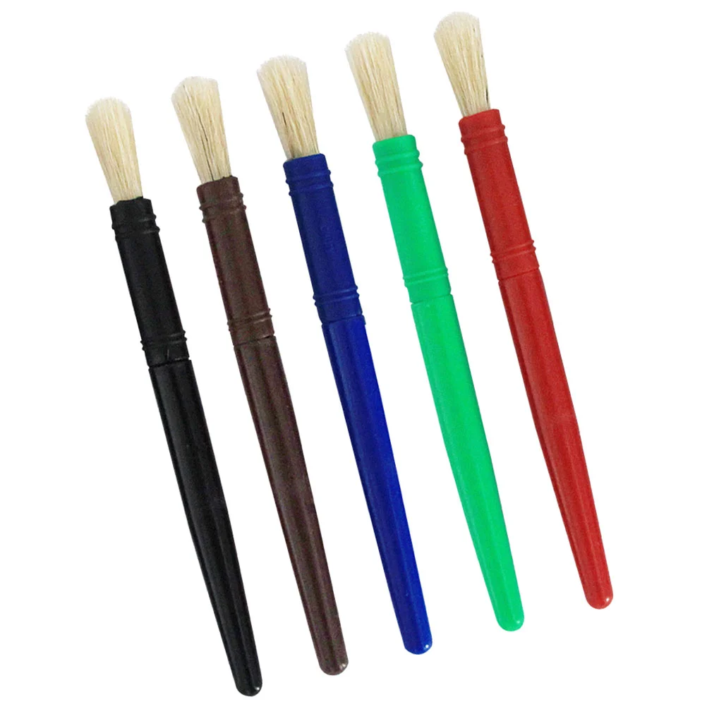 5 uds pincel de pintura portátil bolígrafos de pintura pluma de dibujo juego de herramientas de pintura para estudiantes artistas (5A)