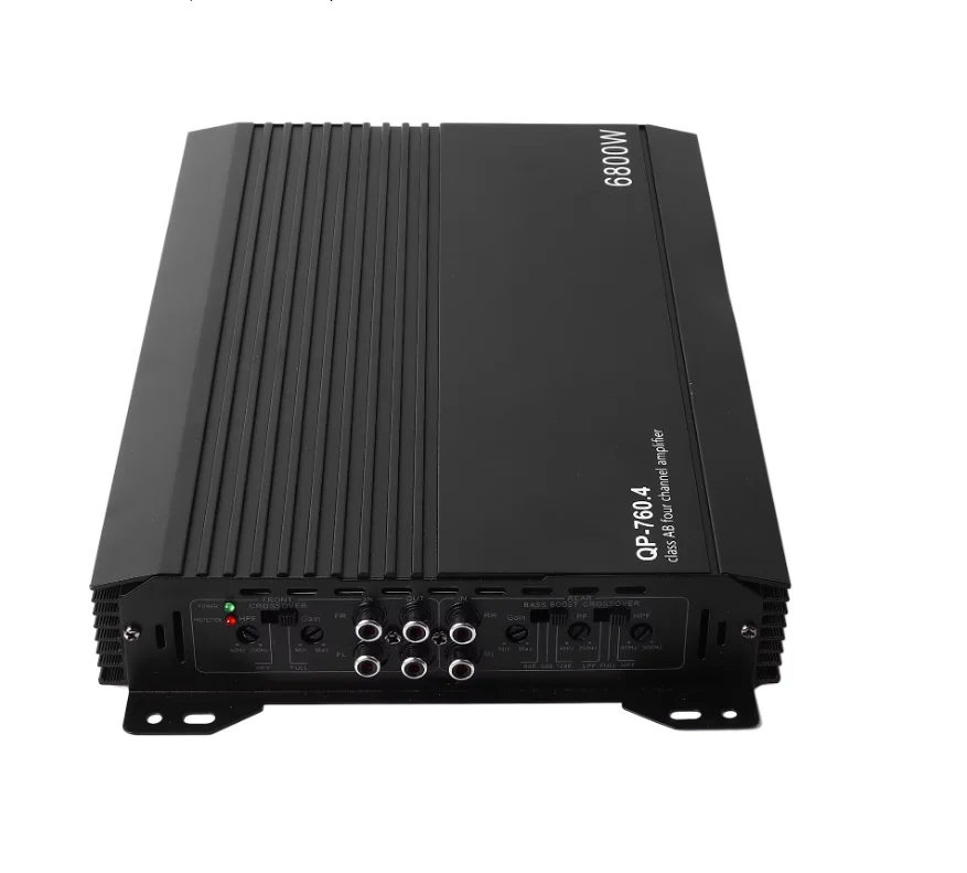 QP-760.4 Car Amplifier Car Stereo Amplifier 4 Channel Aluminum Alloy High Heat Dissipation Car Speakers Car Audio Amplifier