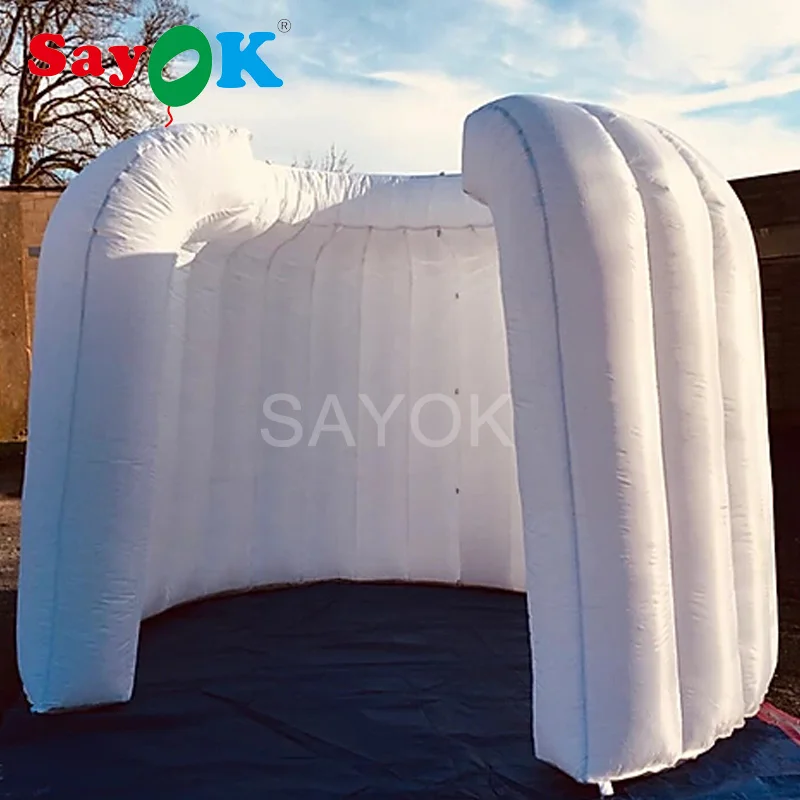 

Inflatable Photo Booth Backdrop Wall Structure Chill-out Area Inflatable Round Booth For Office Trade Shows Events Decor