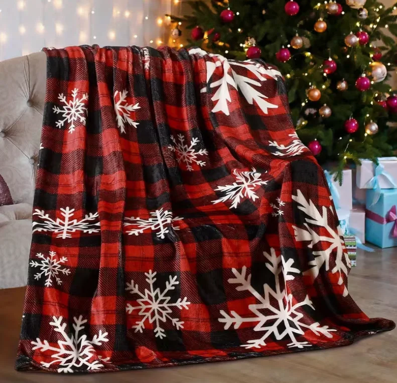 Cobertor de Natal com Estampa  - Christmas Throw Blanket avaliação e preço