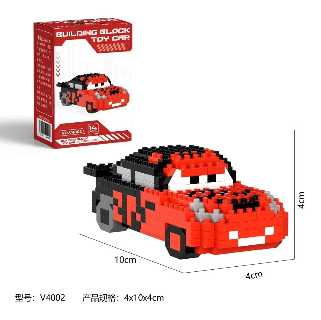 Blocs de construction de voitures Disney, foudre McQueen Jackson Storm, personnages de dessins animés, jouets Sally Carrera lega pour enfants, cadeau d'anniversaire