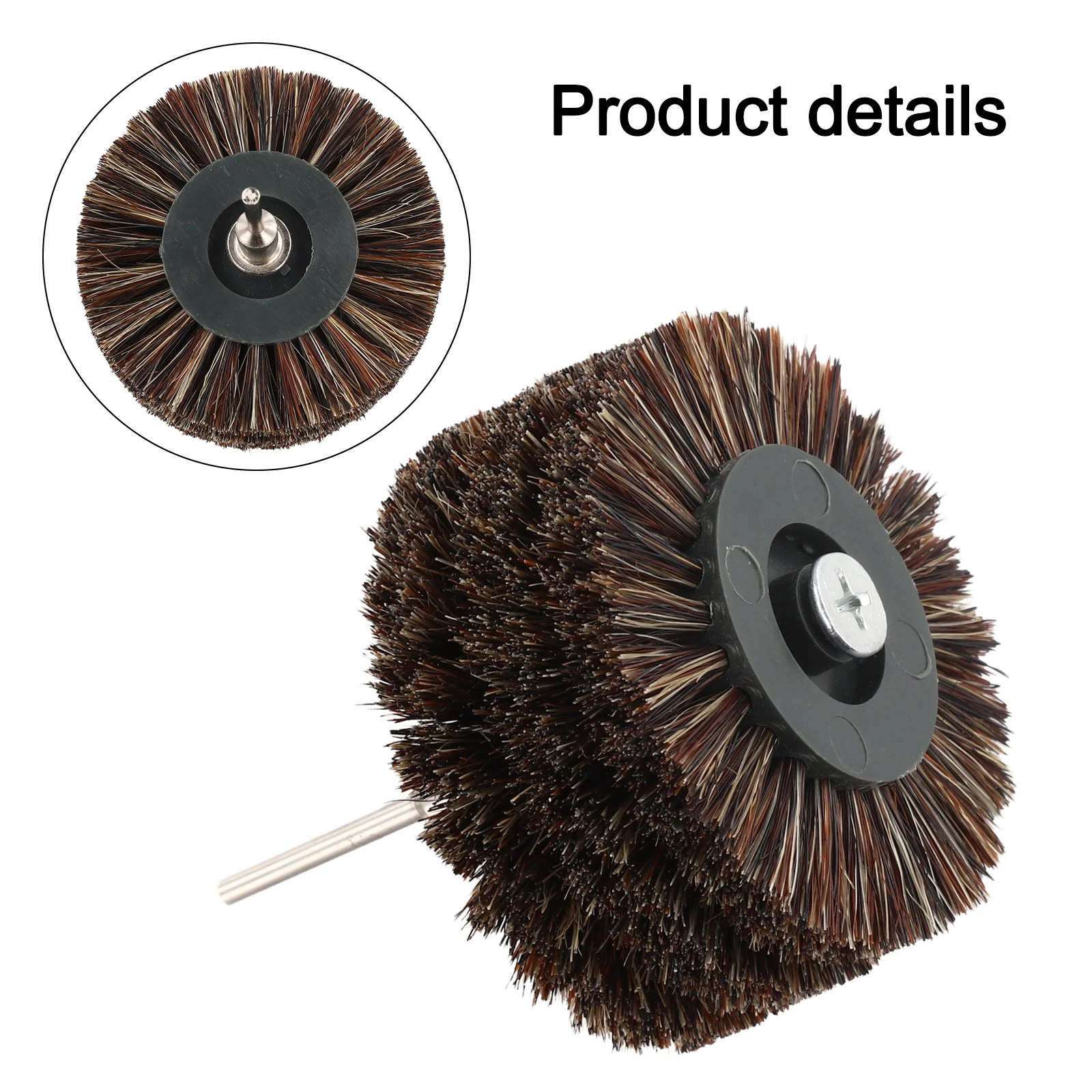 

1 шт., щетка для чистки, полировальные колеса, удаление ржавчины для дерева, нефрита, металла, конского волоса, полировка, буферное колесо, круглая щетка