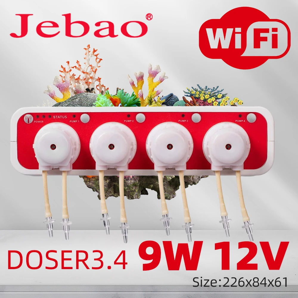 Jebao Waterpomp Filter Automatische Doseerpomp Automatische Marine Reef Doser 3.1 3.4 MD4.4 WIFI Controle 12V 3W 9W Aquaria Accessoires