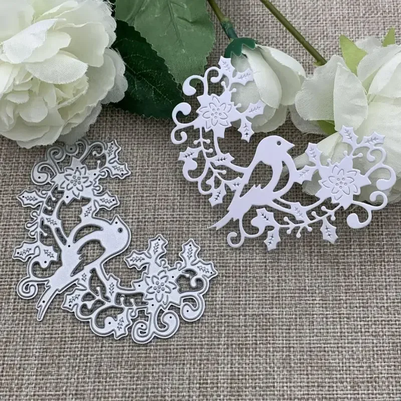 

Bird in the Flower Metal Cutting Dies Stencils For DIY Scrapbooking Decorative Embossing Handcraft Die Cutting Template Mold