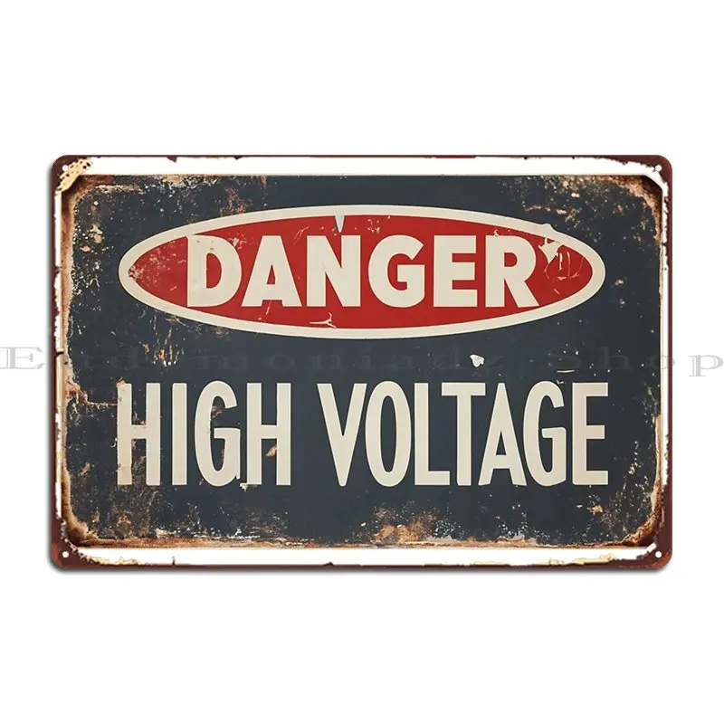 Danger High Voltage Vintage Retro Tin Sign Metal Tinplate Sadedream Metal Signs Create Create Cave Design Pub Tin Sign Poster