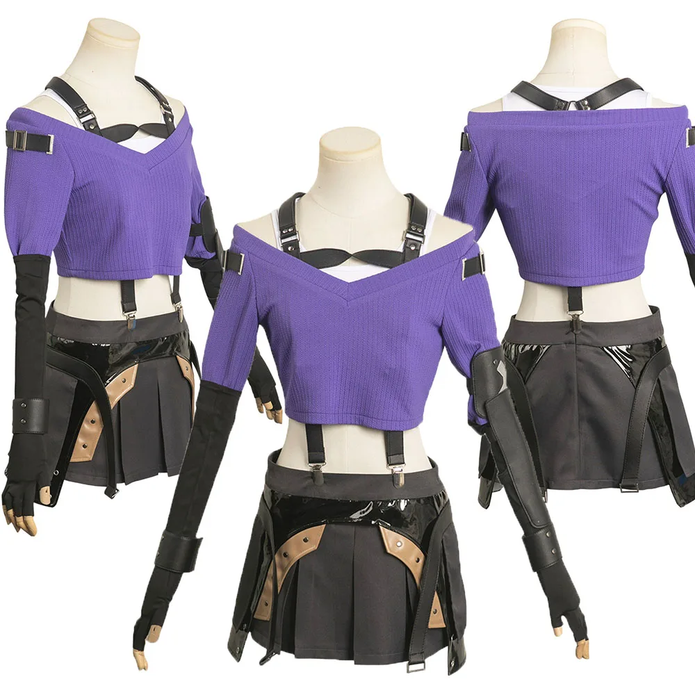 

Final Fantasy XVI Tifa Lockhart Cosplay Costume Sweater Skirt Roleplay Outfits Adult Women Girls Fashion Halloween Carnival Suit