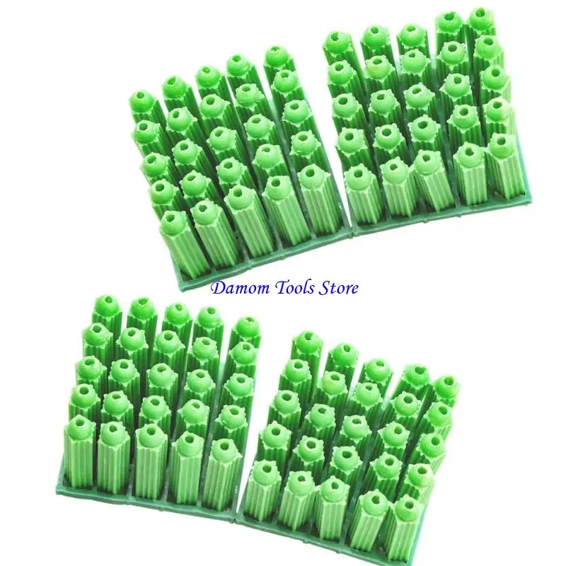 57BE Multipurpose Nylon Masonry Anchors 100PCS Screw Fasteners Anchors Suitable for High Load Bearing Wall Mounting Projects