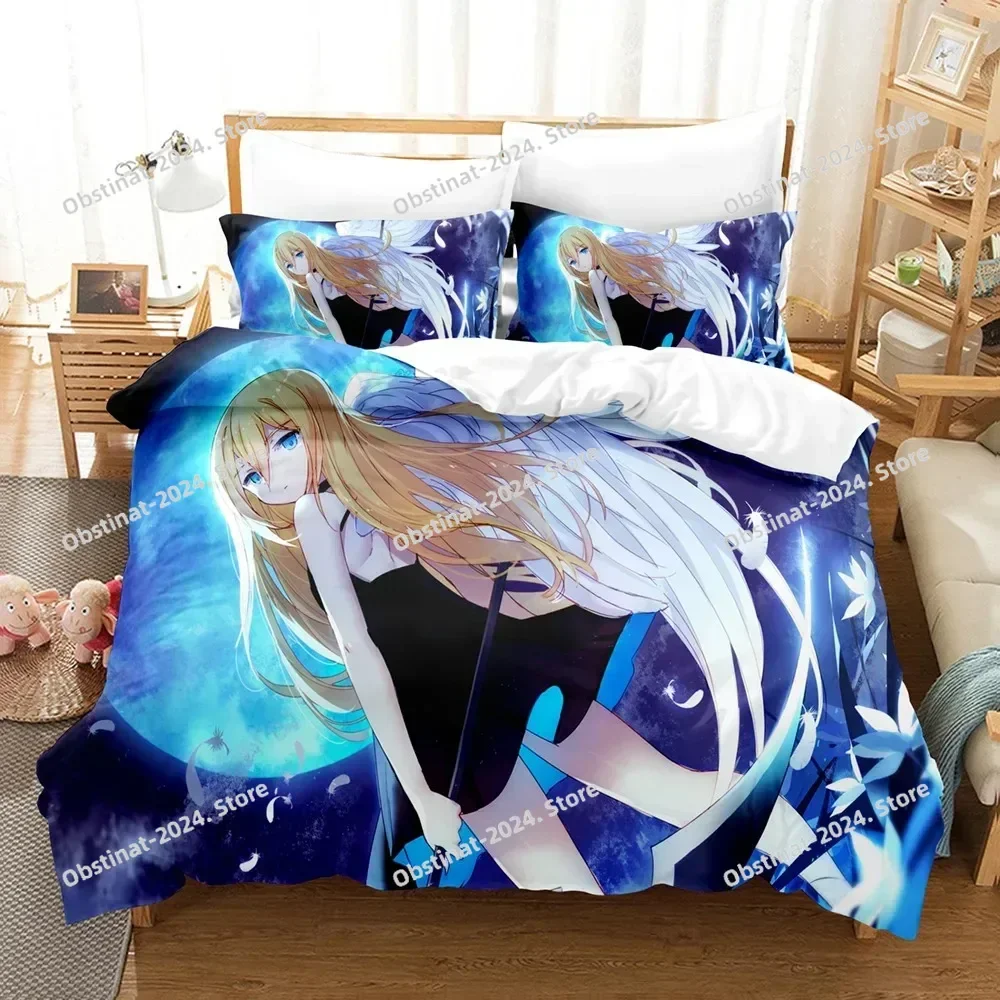 Angels of Death Bedding Set Anime Ray Isaac Foster Bed Printed With Pillowcase Duvet Cover Soft Single Double Queen King Size
