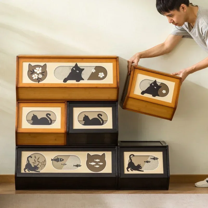 Celebrity High-value Pattern Medium And Ancient Style Combination Storage Box Superimposed Storage Box Storage Finishing Cabinet