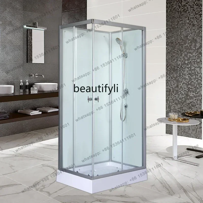 

yj9 Whole bathroom Household rectangular bath room Surf Jacuzzi Tempered glass partition