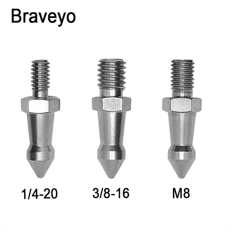 Tripod Foot Screw 1/4 M8 3/8 Inch Photography Accessories Camera Monopod Spikes Stainless Steel Screw Dslr Replacement Parts