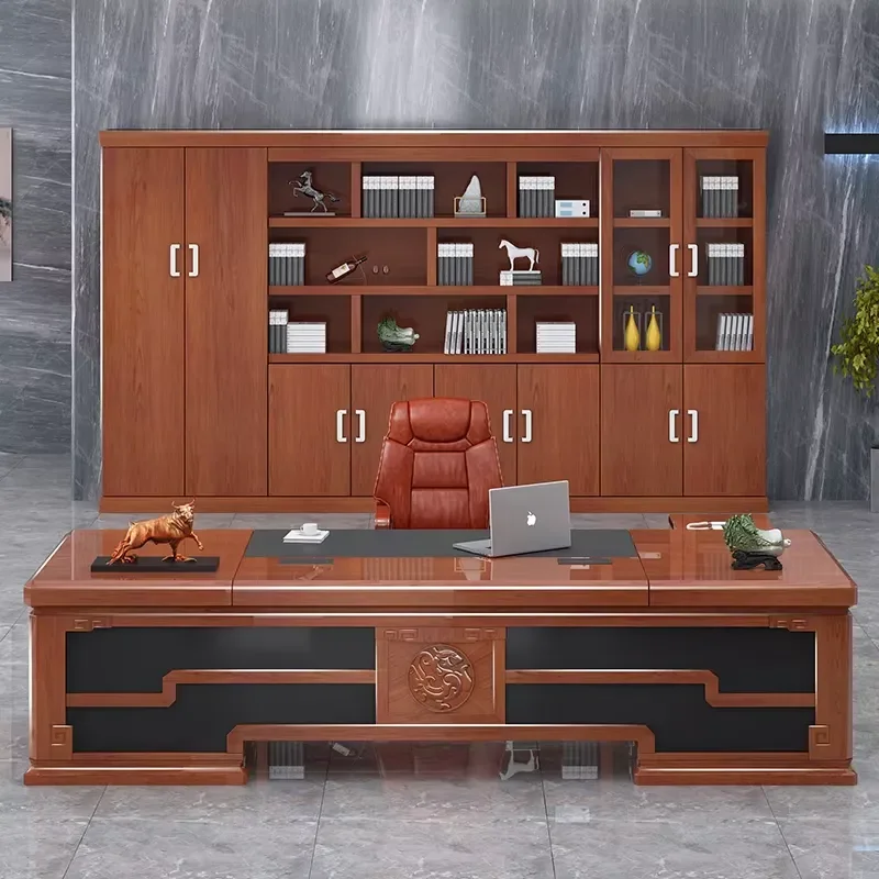 Executive Desk Office Furniture Boss Desk Manager Table Deluxe CEO Workstation Modern Business Desk