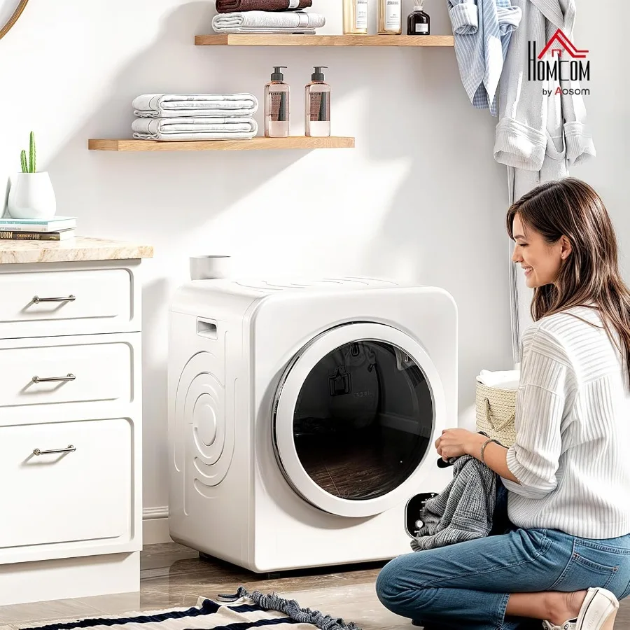 مجفف ملابس محمول 120 فولت، 1300 وات، ماكينة تجفيف غسيل ذات تحميل أمامي مدمج 3.3 متر مكعب. قدم. مع حوض ستانلس ستيل 4 جاف أوتوماتيكي #2