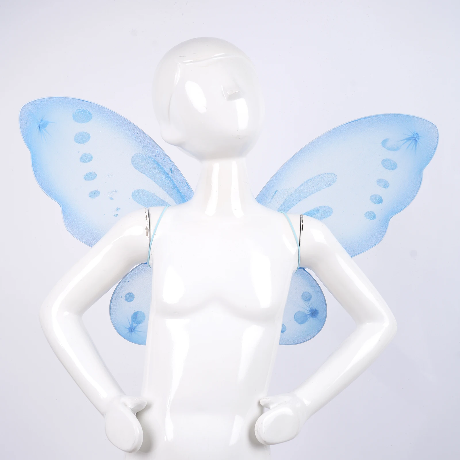 Kostium Cosplay Dziewczynki Motyl Wróżka Elf Elastyczne Ramiączka Skrzydła z Pałeczką Halloween Tematyczna Impreza Rekwizyt Fotograficzny