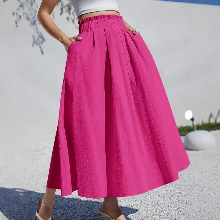 Bust Skirt Yamamoto Skirt Women's Spring And Summer New A-word Pleated Small High Waist Thin Drape Dress