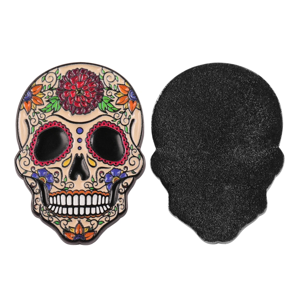 Skull Golf Ball Marker with Magnetic Golf Hat Clip