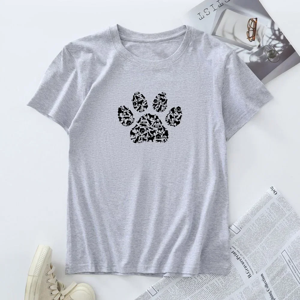 T-shirt da donna taglie forti T-shirt a maniche corte 100% cotone Top estivi Abbigliamento donna T-shirt femminile T-shirt grafiche