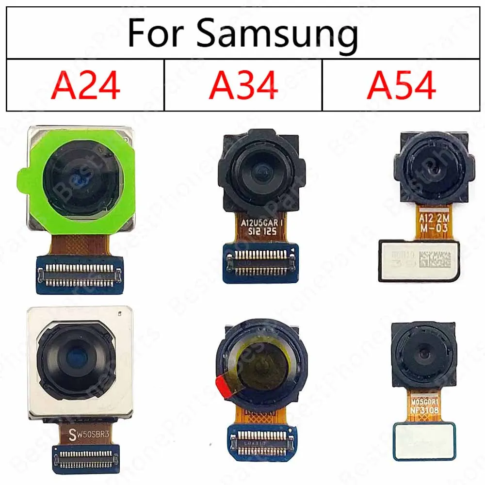 Back Camera For Samsung Galaxy A24 A34 A54 5G A245 A346 A546 Rear Backside Camera Module Mobile Phone Flex Cable Spare Parts