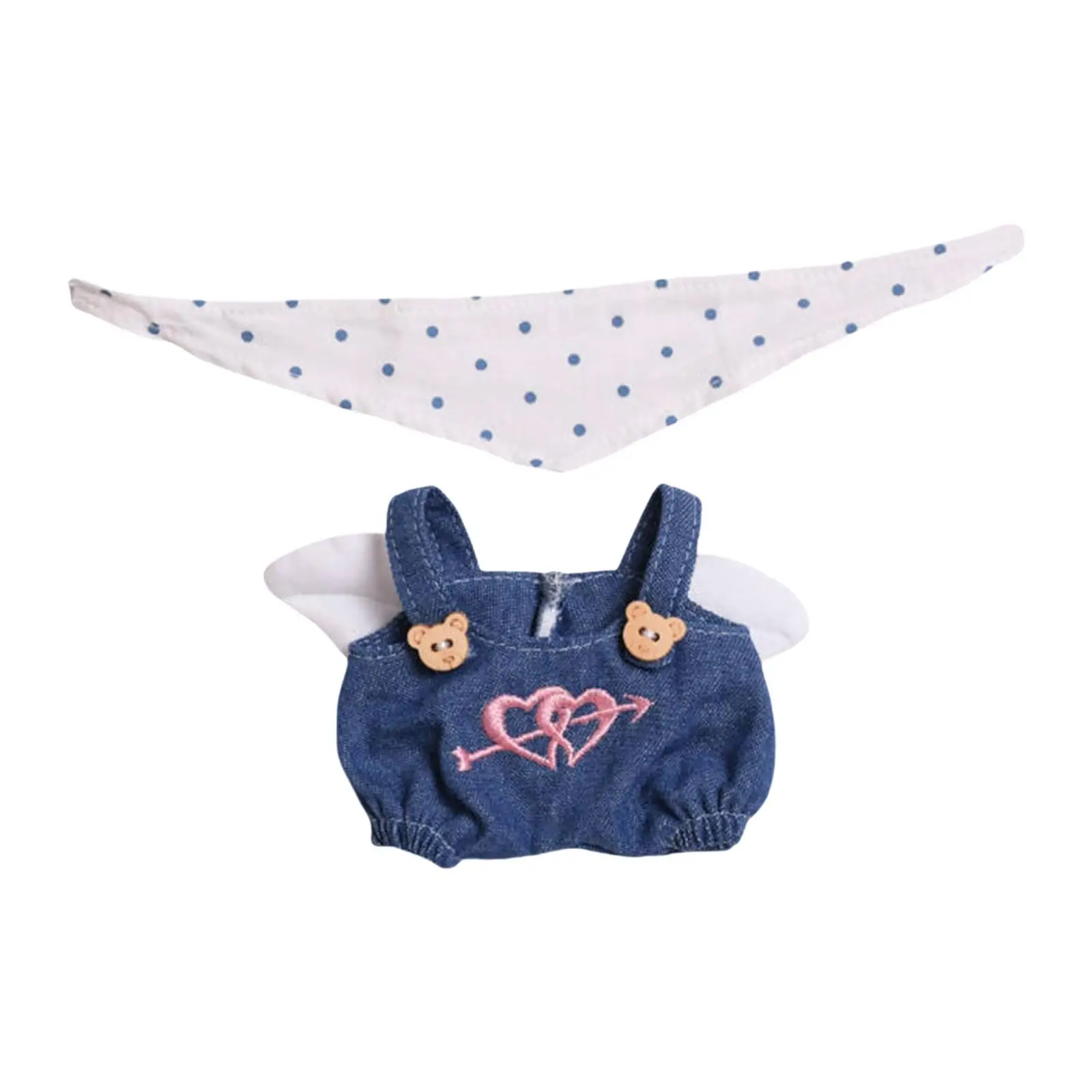 2 piezas Mini ropa para muñeca, ropa para muñeca, pantalones y bufanda, conjunto de regalo para niñas, Adorable conjunto de ropa para muñeca colgante