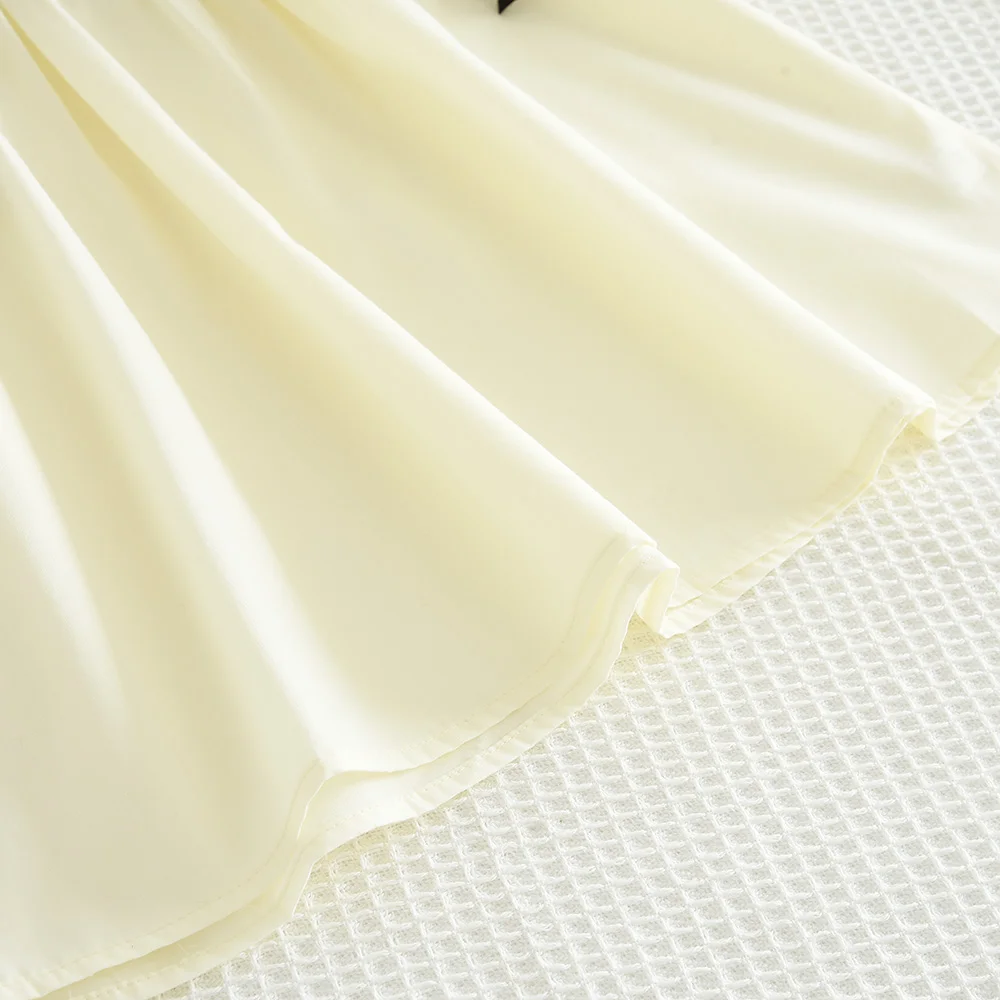 Bär Führer Schmetterling Knoten Farbe Blockiert Mädchen Kleider Herbst Neue Lange Ärmeln Revers Prinzessin Kleid Koreanische Version Kinder Kleidung – Detail 10