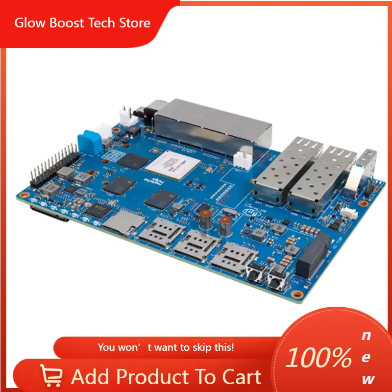 NYBanana Pi BPI-R4 MediaTek MT7988A (Filogic 880) Quad-Core Arm Corex-A73 8GB DDR4 8GB eMMC Unterstützt Openwrt Smart Router Board