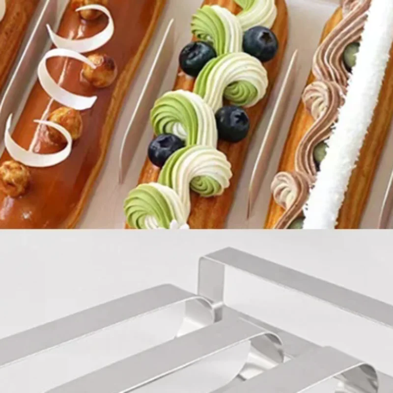 4 Sizes Stainless Steel Mousse Ring Rectangle Oval Cake Ring Cookie Cutters Mousse Baking Mold Tiramisu Puff Bake Tools