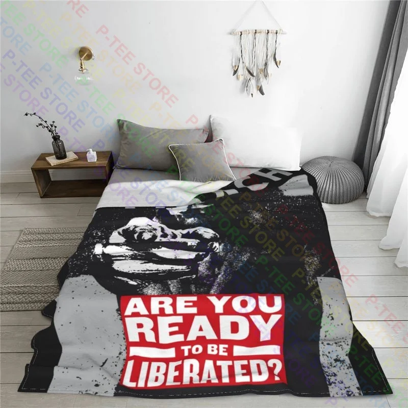 Laibach Liberated Laibach Art Laibach Nsk Liberation Day Blanket Shaggy Super Soft Faux Fur Throw