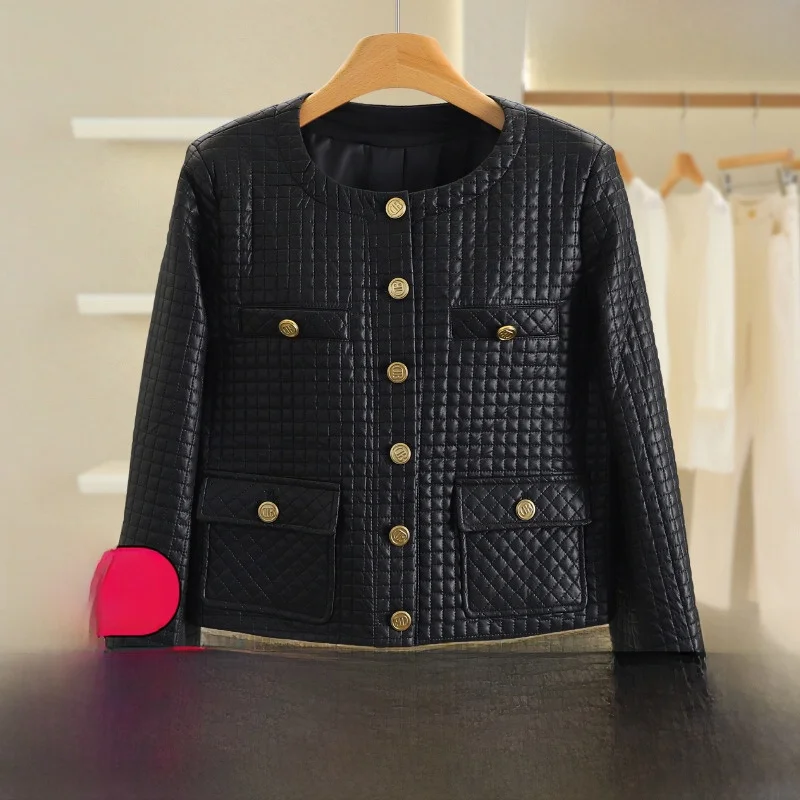 Bella ronde Ne Plaid ort jas dames herfst bovenkleding button-up casual Sle vezelmateriaal lang Sve ademend