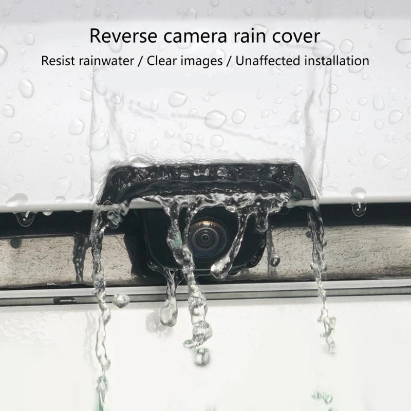 U75F Rain Cover Dustproof 360 View Vehicle Camera Protector ABS Wear Resistant Coating Easy Installation Universal