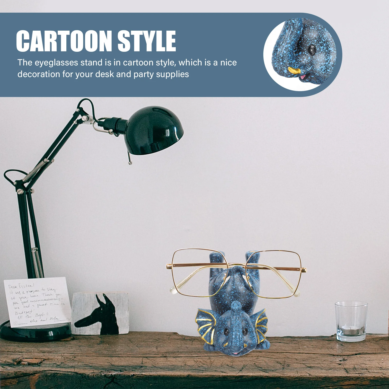

Adorable Resin Glasses Stand Elephant Design Eyeglasses Holder for Desk Organization Party Birthday Gift Home Decor