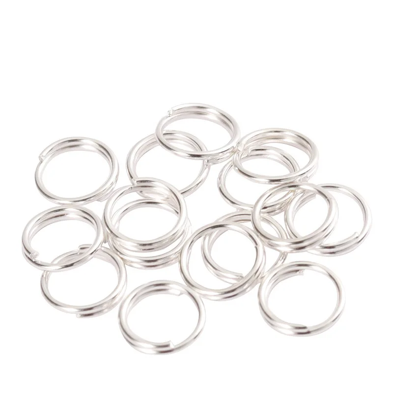 200pcs 6/8/10mm Open Jump Split Rings Double Loops Circle Keychain Ring Holder Connectors for Key DIY