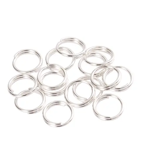 200pcs 6/8/10mm Open Jump Split Rings Double Loops Circle Keychain Ring Holder Connectors for Key DIY