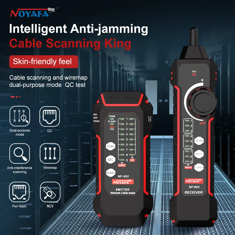 Network Cable Tracker Anti-Interference Ethernet LAN Network Cable Tester PoE Current Length Cabl RJ45 Cable Tracker Tool Repair