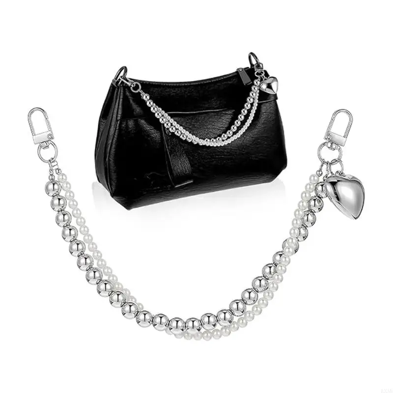  Pearls Purse Chain Handbag Straps Bag Charms for Handbags Purse Extender Chains